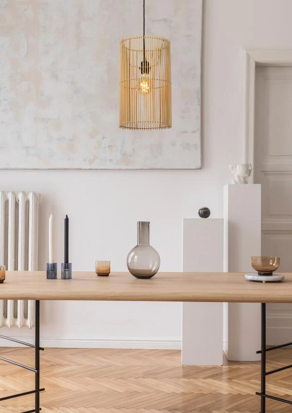 Lucide JANTINE - Pendant light - Ø 26 cm - 1xE27 - Natural - atmosphere 1